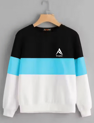 Kroptee Color Block Men's Full Sleeve Round Neck T shirt | Free Delivery
