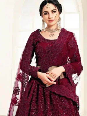 Regal Embellished Lehenga Set with Lace Dupatta | Free Delivery