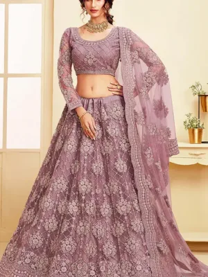 Elegant Semi-Stitched Embellished Lehenga with Dupatta | Free Delivery