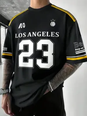Los Angeles Printed Round Neck T-Shirt For Men | Free Delivery