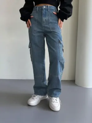 Women Flared High Rise Branded Jeans