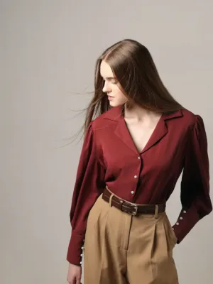 Women Regular Fit Solid Lapel Collar Casual Shirt | Free Shipping