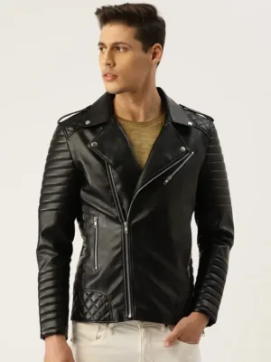 Biker's Solid & Stylish Jacket For Men | Free Delivery